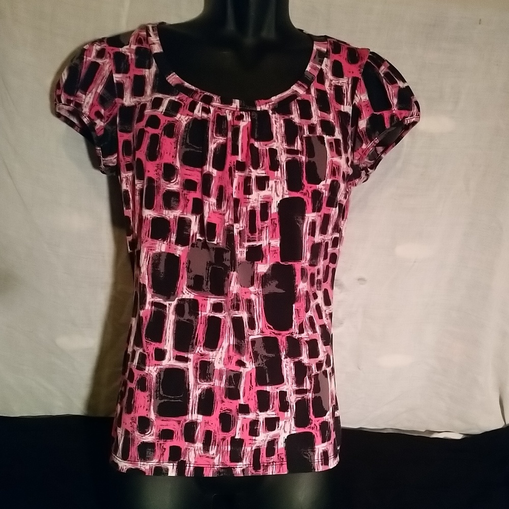 Pink print blouse